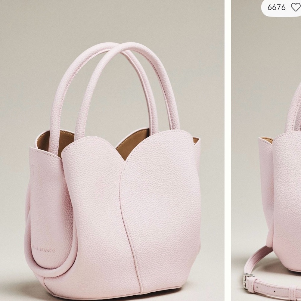 Anthropologie Melie Bianco Tulip Top-Handle mini purse